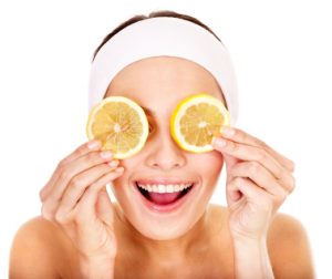 Natural homemade fruit facial masks . Isolated.